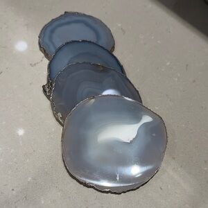 Anna New York Set of Blue Agate Coasters